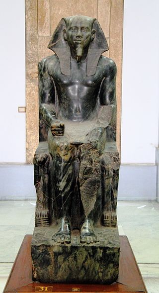 estatua  diorita templo valle kefren esfinge